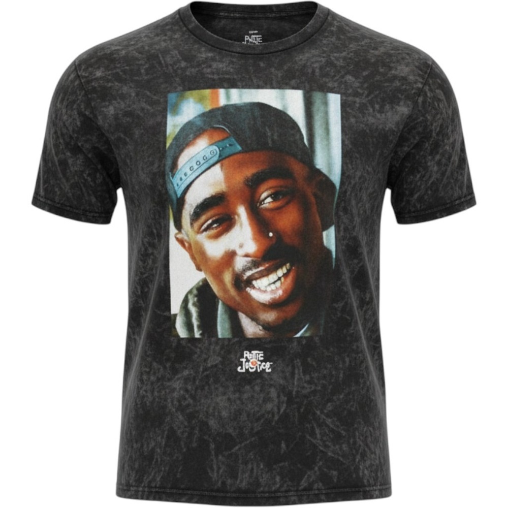 Poetic Justice Tupac Shakur Graphic T Shirt Men's Large L Black Wash